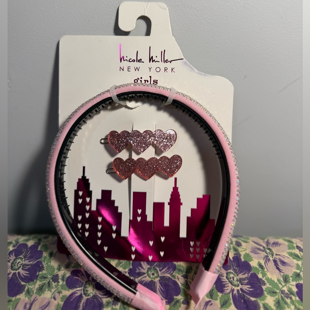 Nicole Miller Headband and Hair Clip Set